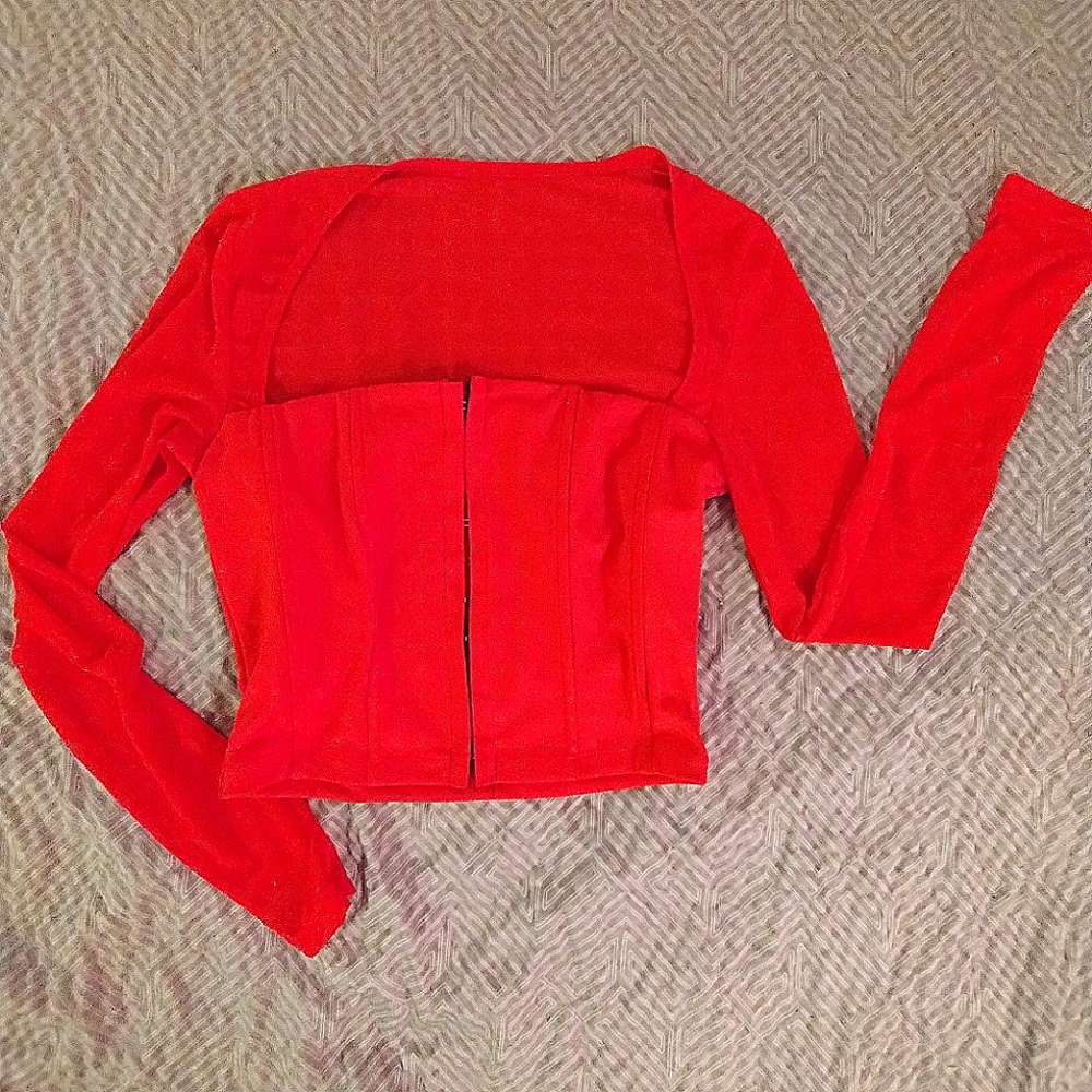 Long sleeve cropped sexy shirt